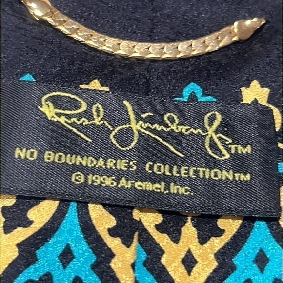 RUSH LIMBAUGH VINTAGE SILK TIE.BLUE/GOLD/BLACK - Picture 6 of 6